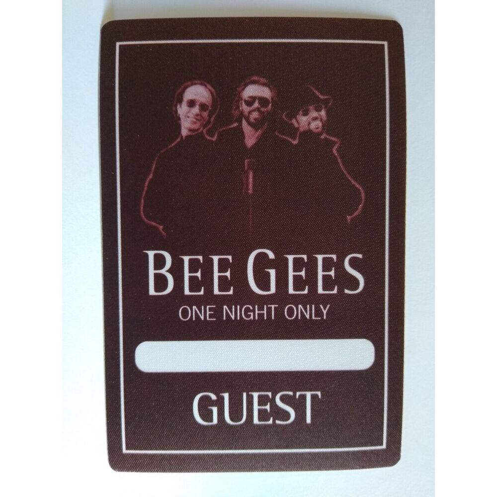 Bee Gees Backstage Pass Vintage 1997 Tour One Night Only Pop Rock Disco Guest